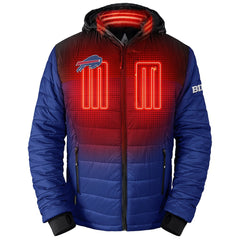 Buffalo Bills ActionHeat 5V Battery Heated Colorblock Full-Zip Puffer Jacket - Black/Royal Jackets