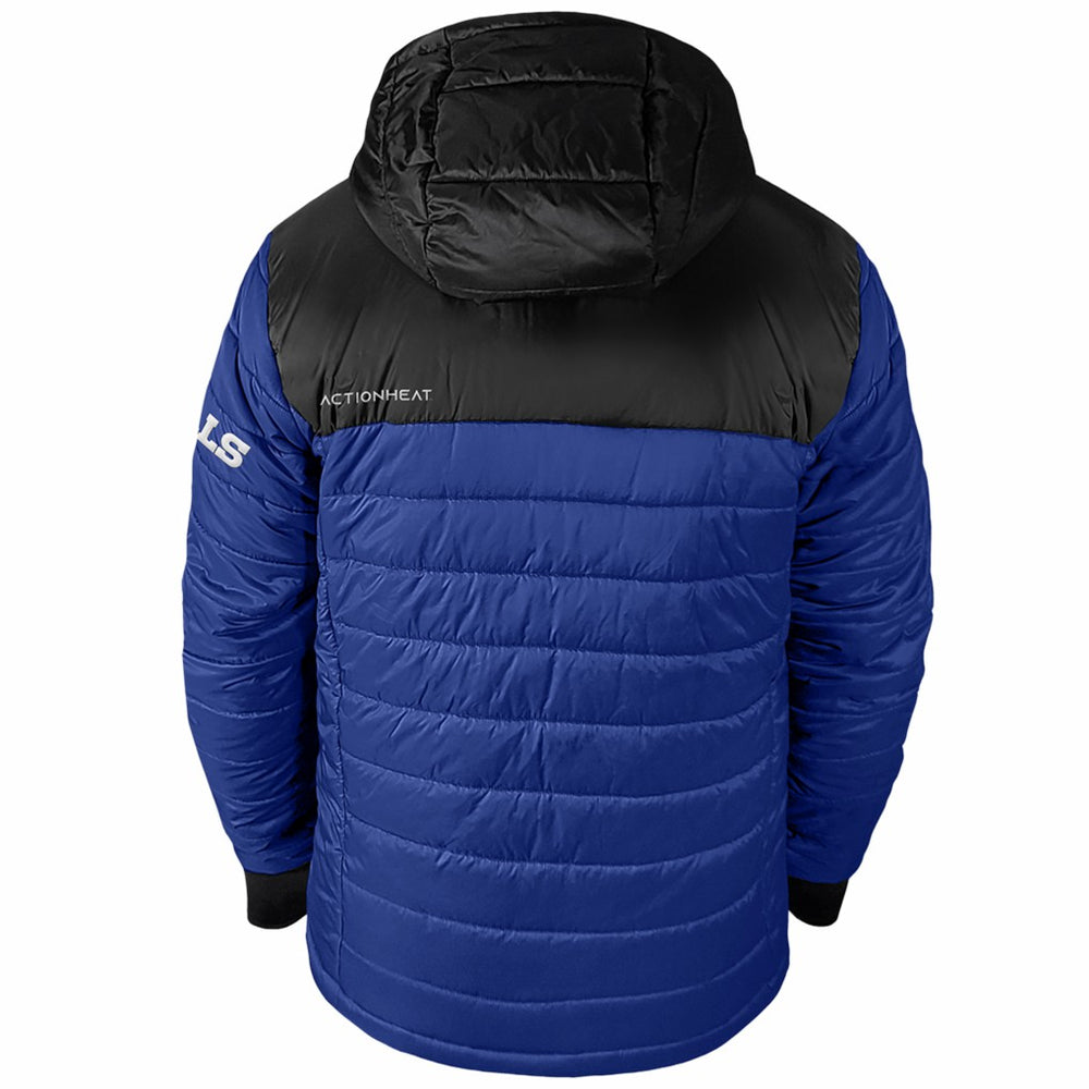 Buffalo Bills ActionHeat 5V Battery Heated Colorblock Full-Zip Puffer Jacket - Black/Royal Jackets
