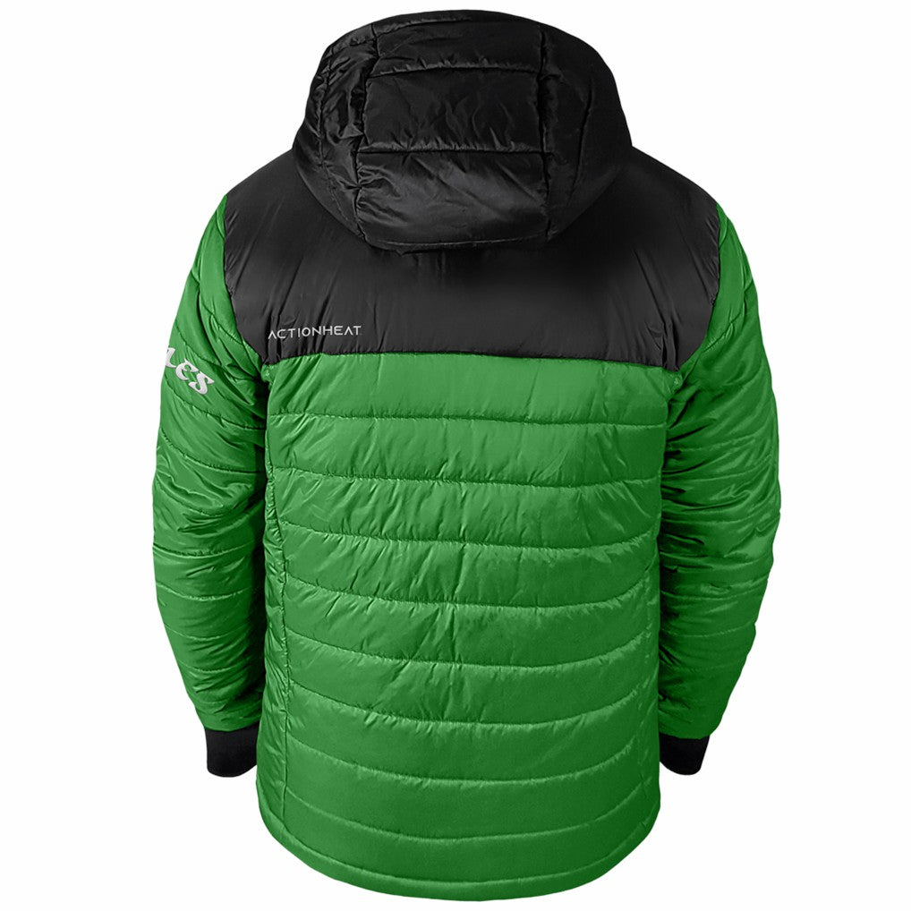 Philadelphia Eagles ActionHeat 5V Battery Heated Colorblock Full-Zip Puffer Jacket - Black/Kelly Green Jackets