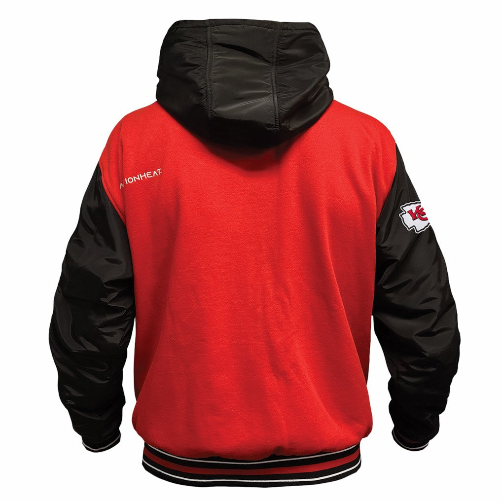 Kansas City Chiefs ActionHeat 5V Battery Heated Full-Snap Varsity Jacket - Red/Black Jackets