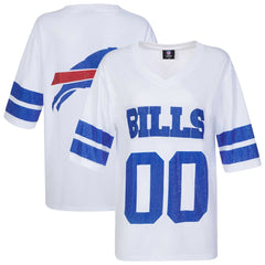 Buffalo Bills Cuce Women's Rhinestone V-Neck Tunic - White
