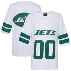 New York Jets Cuce Women's Rhinestone V-Neck Tunic - White