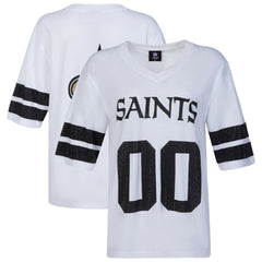 New Orleans Saints Cuce Women's Rhinestone V-Neck Tunic - White