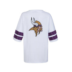 Minnesota Vikings Cuce Women's Rhinestone V-Neck Tunic - White
