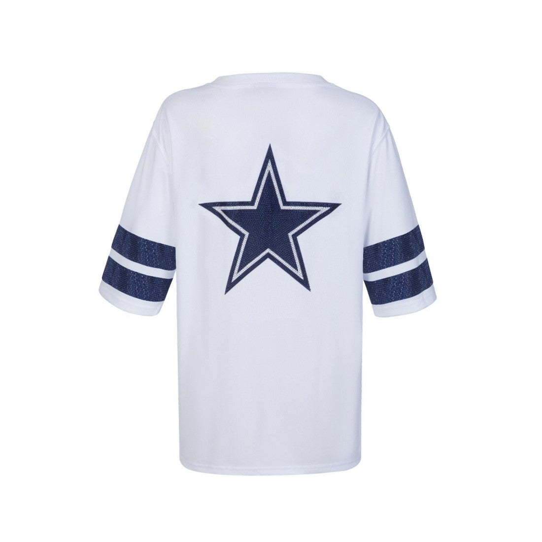 Dallas Cowboys Cuce Women's Rhinestone V-Neck Tunic - White