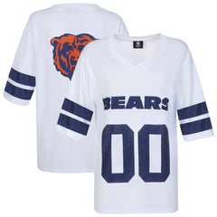 Chicago Bears Cuce Women's Rhinestone V-Neck Tunic - White