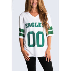 Philadelphia Eagles Cuce Women's Rhinestone V-Neck Tunic - White