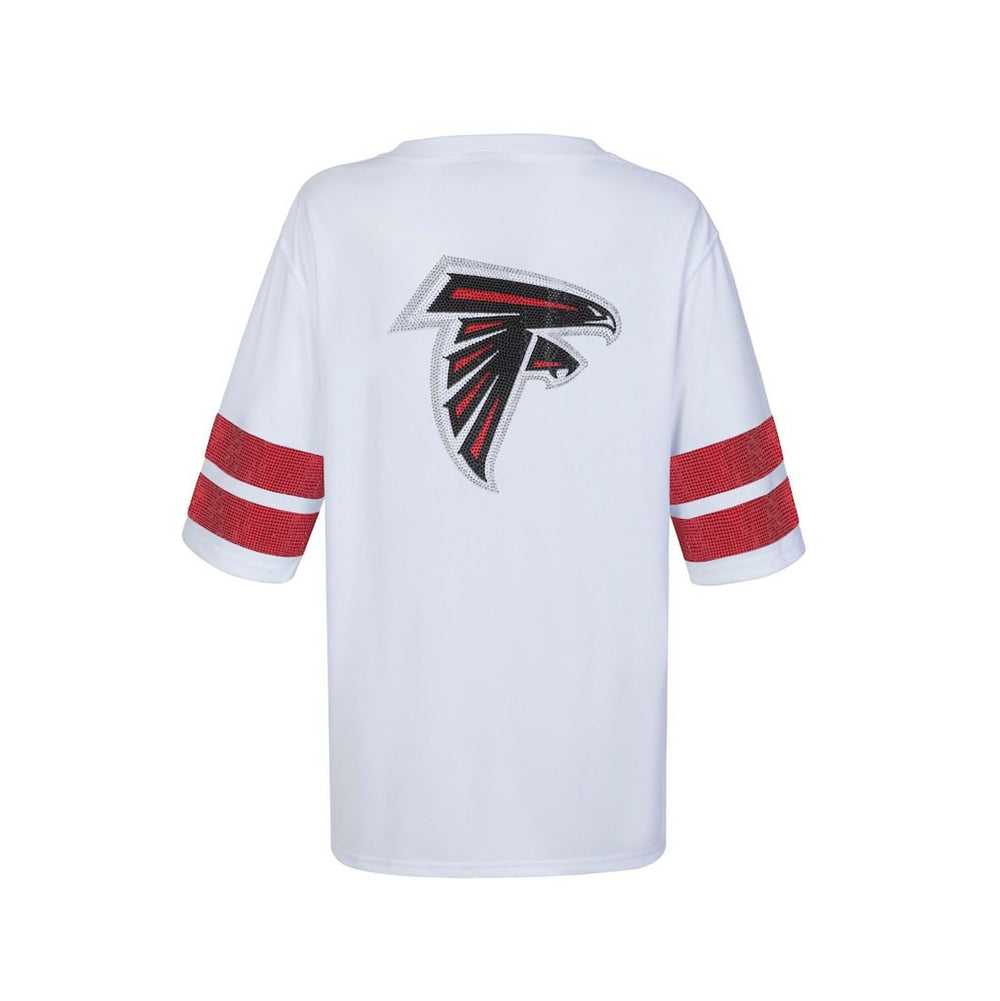Atlanta Falcons Cuce Women's Rhinestone V-Neck Tunic - White