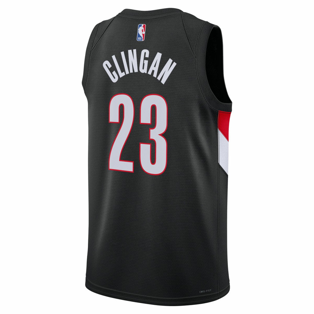 Donovan Clingan Portland Trail Blazers Unisex Swingman Jersey Icon Edition Black - Nike