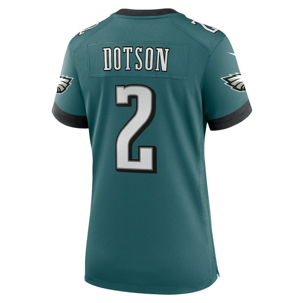 Jahan Dotson Philadelphia Eagles Women's Team Game Jersey - Midnight Green Jerseys