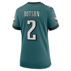 Jahan Dotson Philadelphia Eagles Women's Team Game Jersey - Midnight Green Jerseys