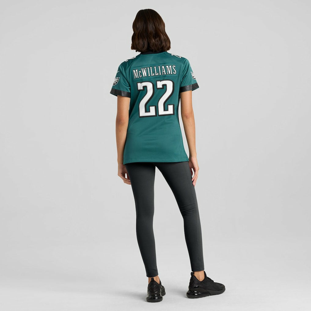Mac McWilliams Philadelphia Eagles Women's Team Game Jersey - Midnight Green Jerseys