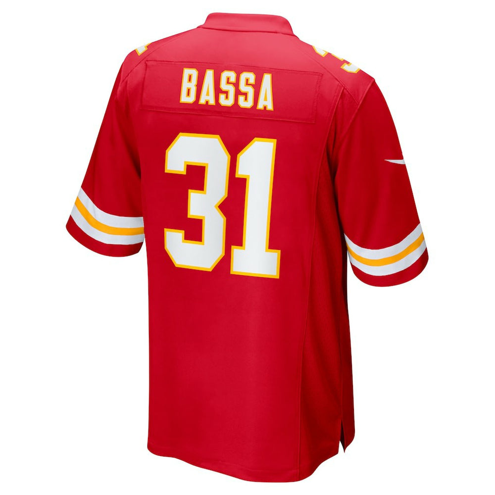 Jeffrey Bassa Kansas City Chiefs Team Game Jersey - Red Jerseys