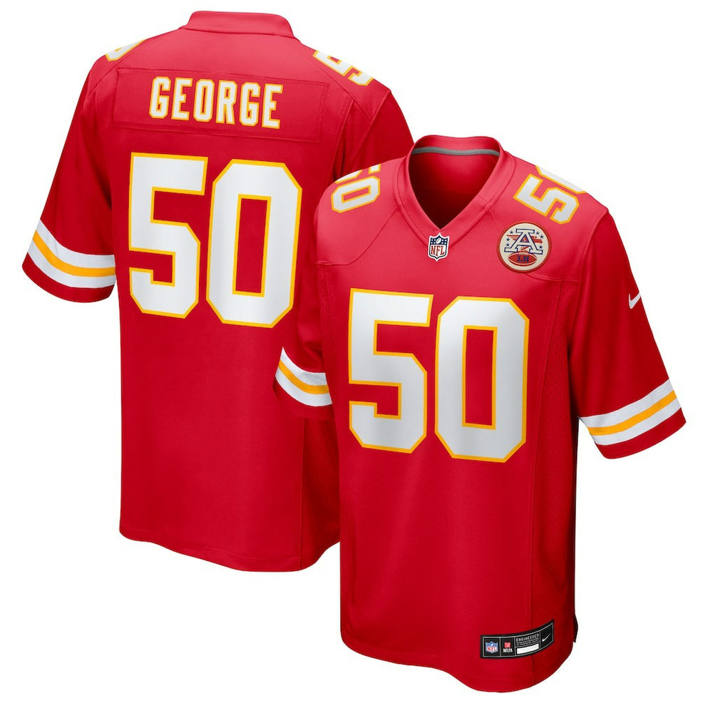 Brandon George Kansas City Chiefs Team Game Jersey - Red Jerseys