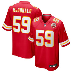 Cooper McDonald Kansas City Chiefs Team Game Jersey - Red Jerseys