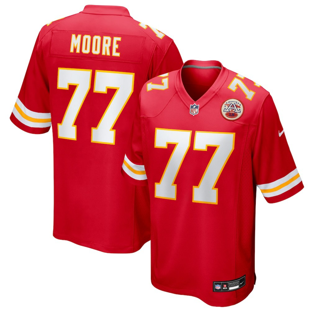 Jaylon Moore Kansas City Chiefs Team Game Jersey - Red Jerseys