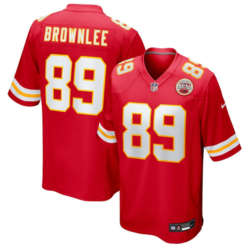 Jason Brownlee Kansas City Chiefs Team Game Jersey - Red Jerseys
