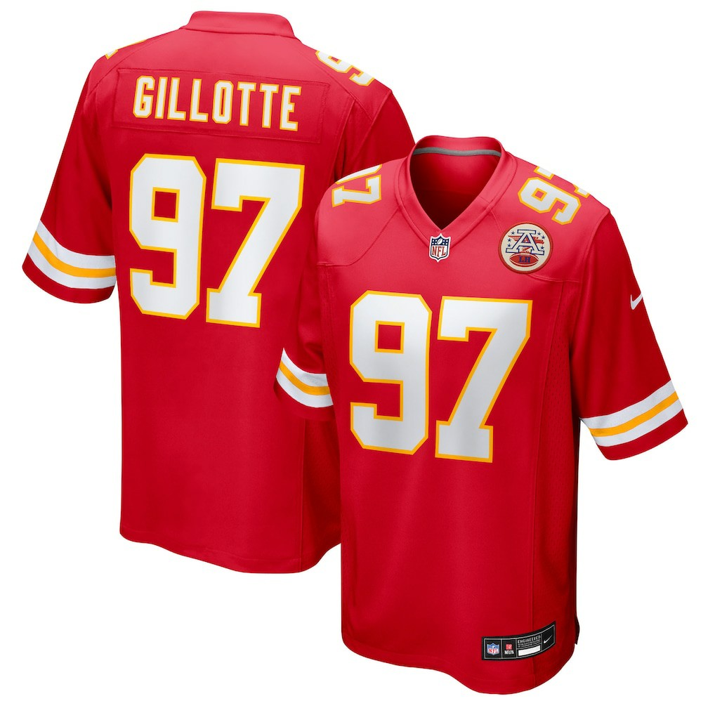 Ashton Gillotte Kansas City Chiefs Team Game Jersey - Red Jerseys