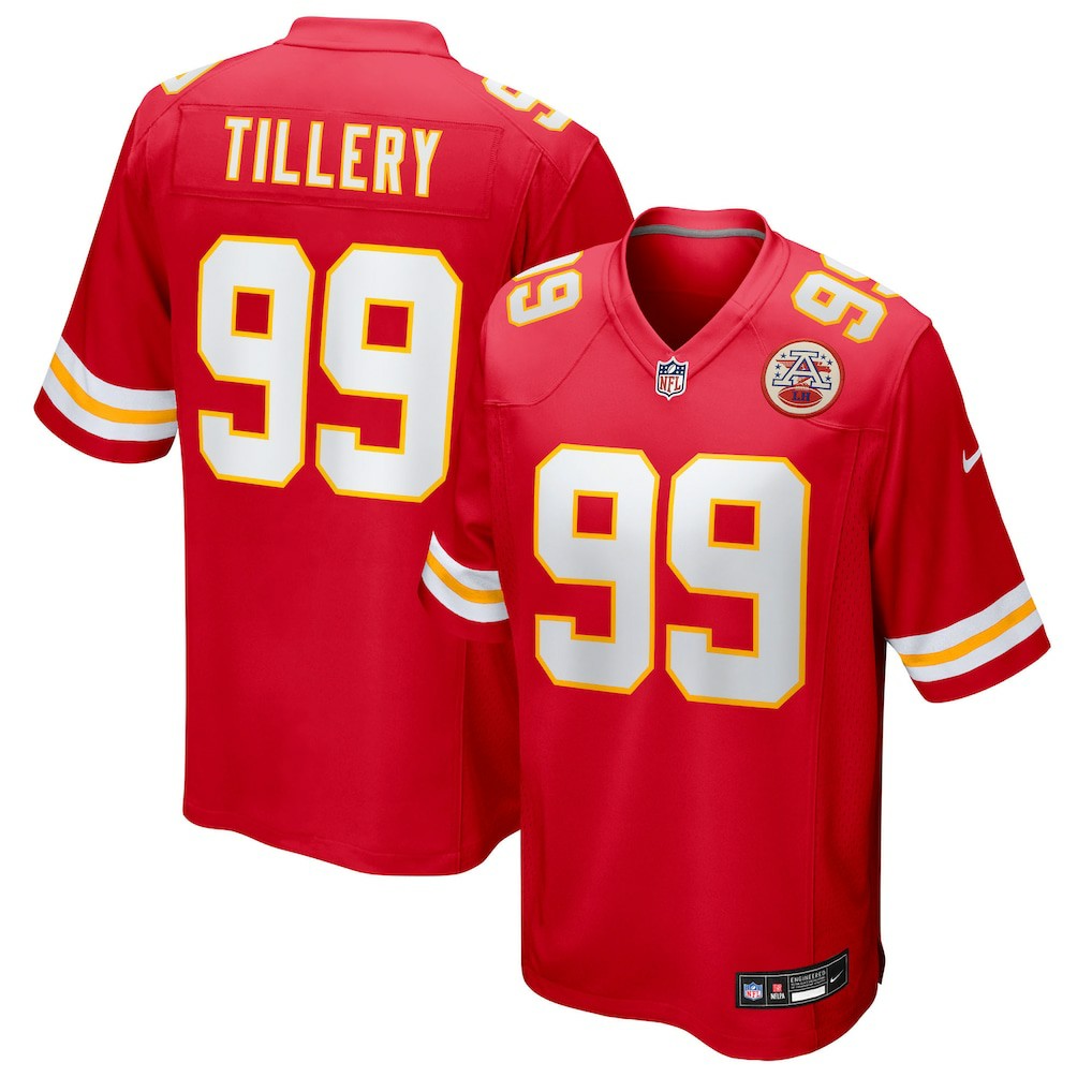Jerry Tillery Kansas City Chiefs Team Game Jersey - Red Jerseys