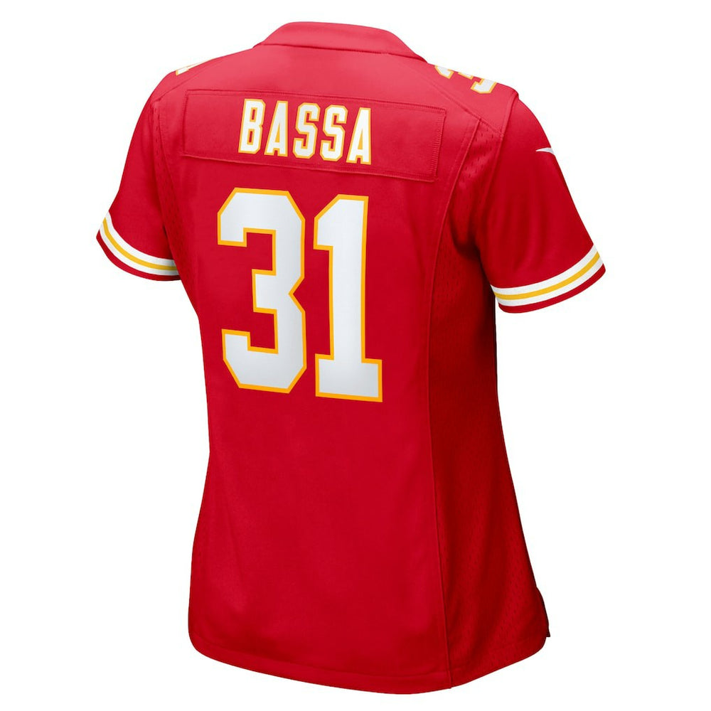 Jeffrey Bassa Kansas City Chiefs Women's Team Game Jersey - Red Jerseys