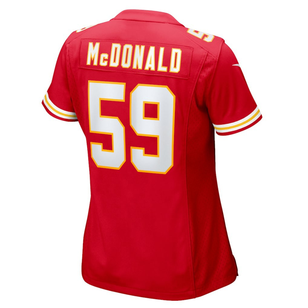 Cooper McDonald Kansas City Chiefs Women's Team Game Jersey - Red Jerseys