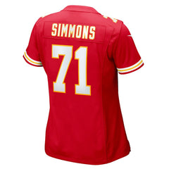 Josh Simmons Kansas City Chiefs Women's Team Game Jersey - Red Jerseys