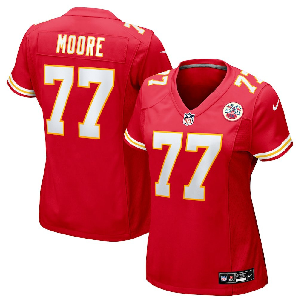 Jaylon Moore Kansas City Chiefs Women's Team Game Jersey - Red Jerseys