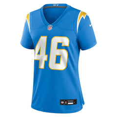 Nikko Reed Los Angeles Chargers Women's Team Game Jersey - Powder Blue Jerseys