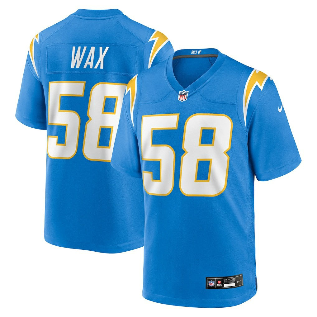 Marlowe Wax Los Angeles Chargers Team Game Jersey - Powder Blue Jerseys