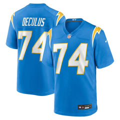 Austin Deculus Los Angeles Chargers Team Game Jersey - Powder Blue Jerseys