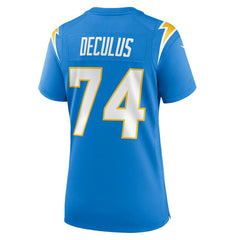 Austin Deculus Los Angeles Chargers Women's Team Game Jersey - Powder Blue Jerseys