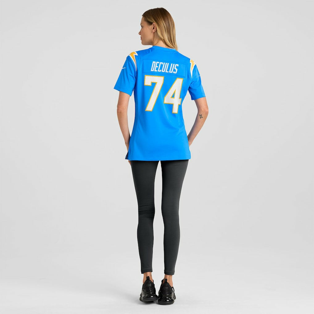 Austin Deculus Los Angeles Chargers Women's Team Game Jersey - Powder Blue Jerseys
