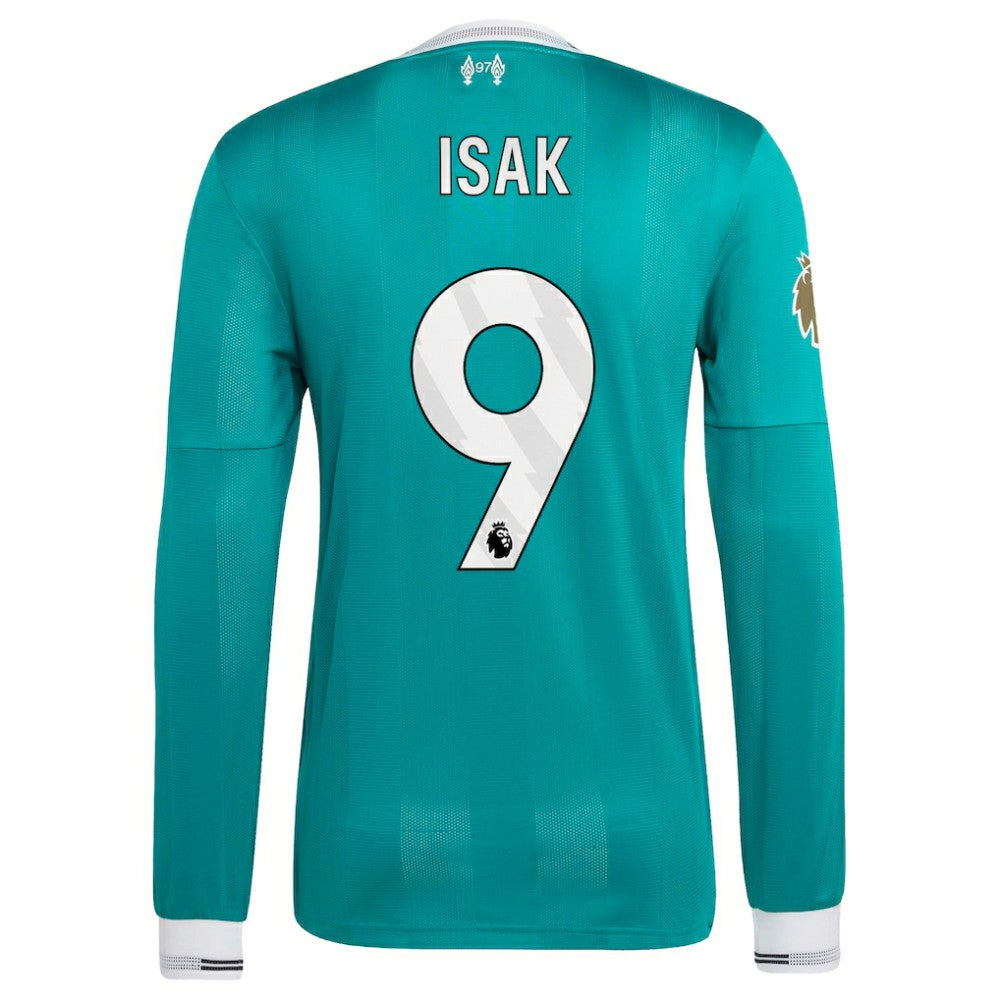 Alexander Isak Liverpool 2025/26 Third Long Sleeve Player Jersey Green - Adidas sale