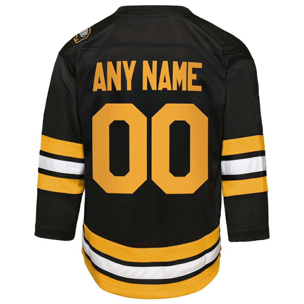 Boston Bruins Youth Home Custom Replica Jersey - Black | US 203445705