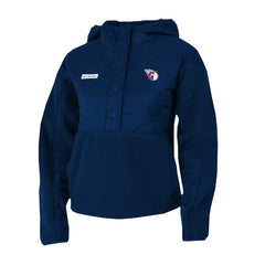 Cleveland Guardians Columbia Women's Cloud Point Hooded Fleece Half-Snap Pullover Jacket - Navy Jackets