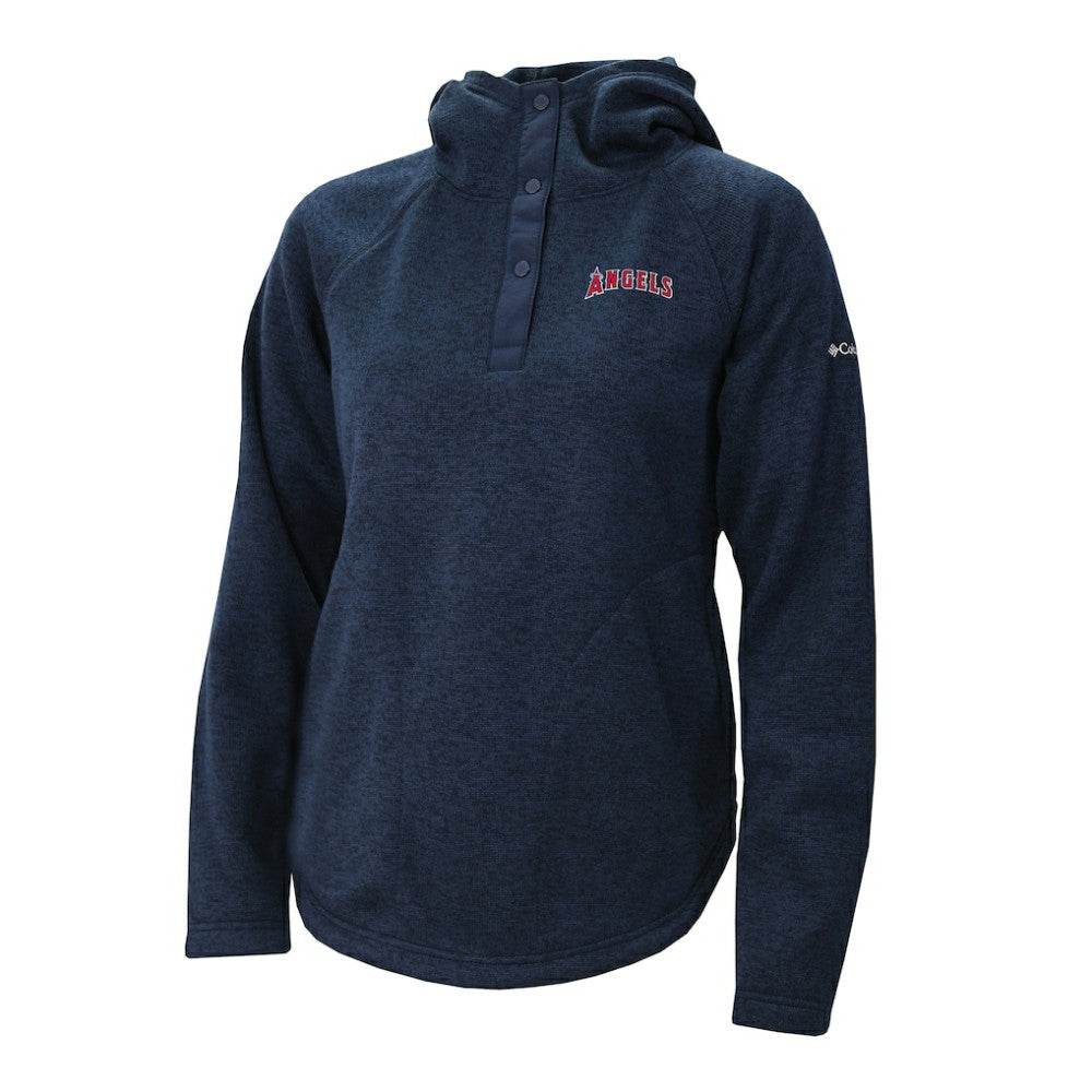 Los Angeles Angels Columbia Women's Half-Snap Pullover Hoodie - Navy Hoodies