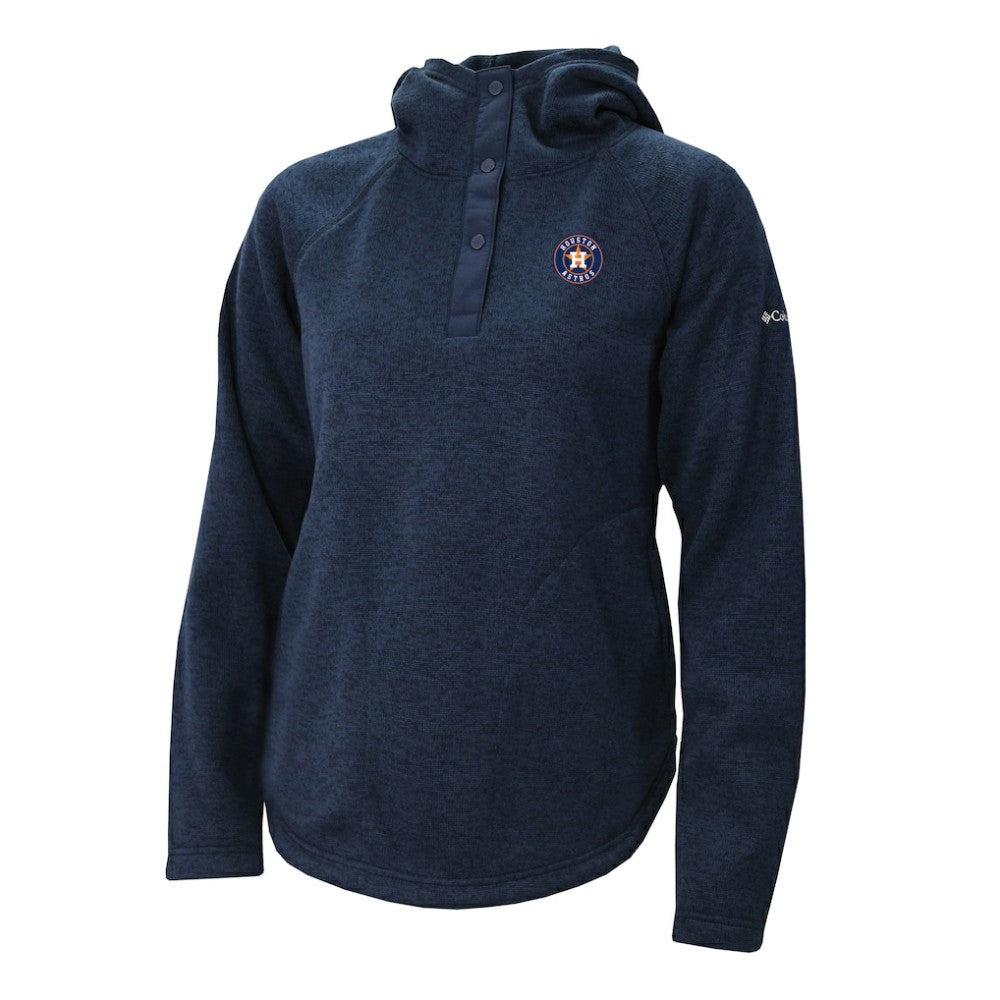 Houston Astros Columbia Women's Half-Snap Pullover Hoodie - Navy Hoodies