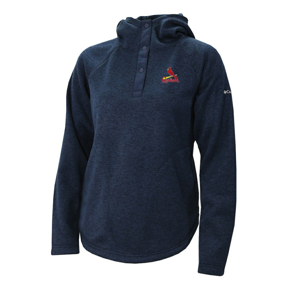 St. Louis Cardinals Columbia Women's Half-Snap Pullover Hoodie - Navy Hoodies