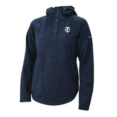 Minnesota Twins Columbia Women's Half-Snap Pullover Hoodie - Navy Hoodies