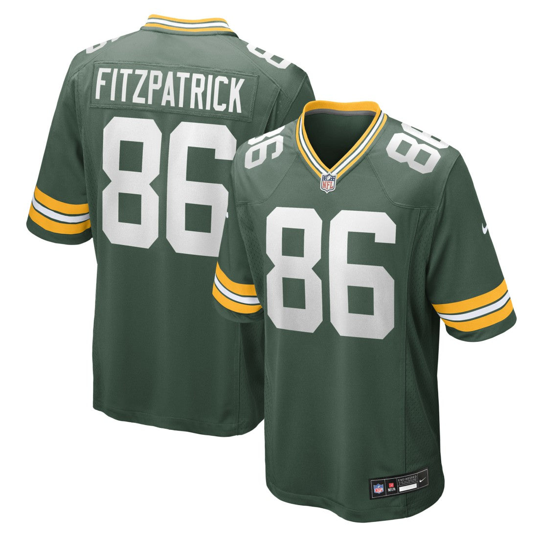 John FitzPatrick Green Bay Packers Team Game Jersey - Green Jerseys