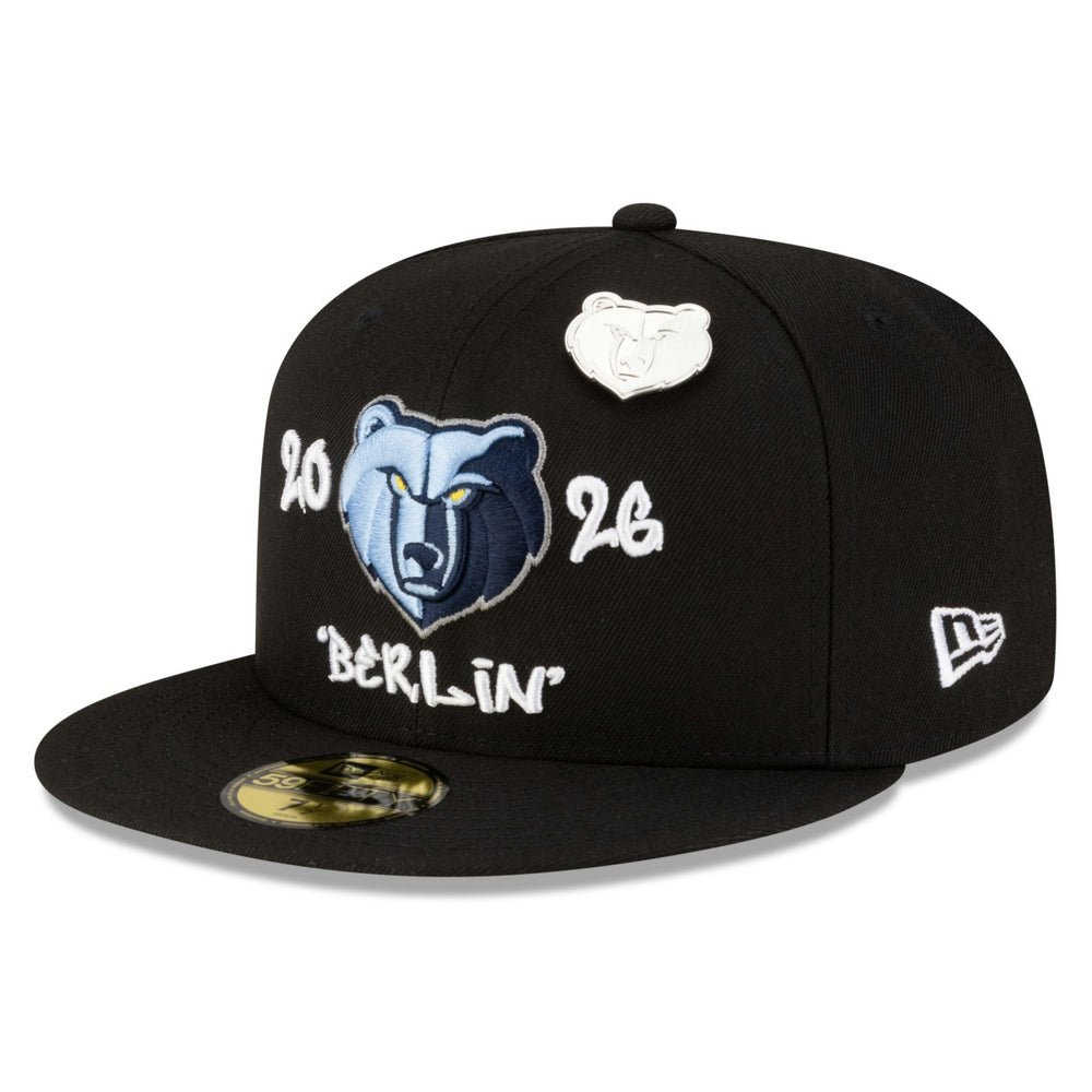 Memphis Grizzlies 2026 NBA Global Games Berlin 59FIFTY Fitted Hat Black - New Era