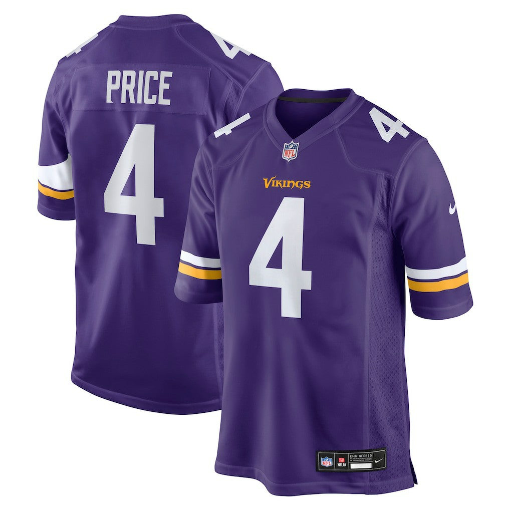 Myles Price Minnesota Vikings Team Game Jersey - Purple Jerseys