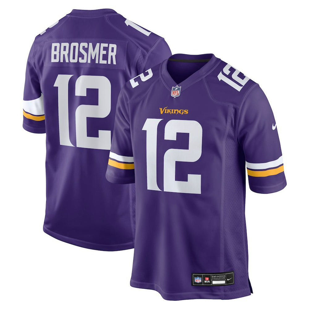 Max Brosmer Minnesota Vikings Team Game Jersey - Purple Jerseys