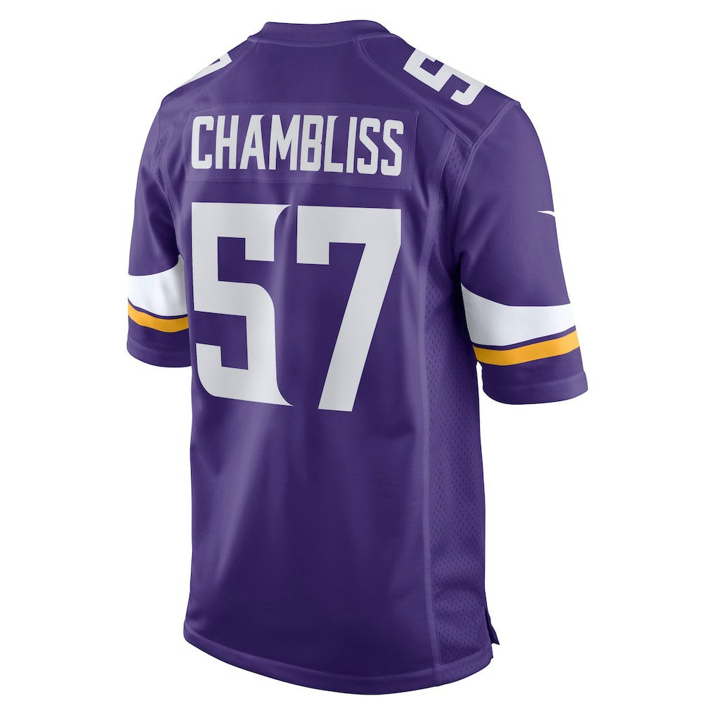 Chaz Chambliss Minnesota Vikings Team Game Jersey - Purple Jerseys