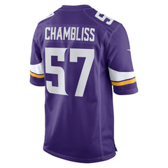 Chaz Chambliss Minnesota Vikings Team Game Jersey - Purple Jerseys