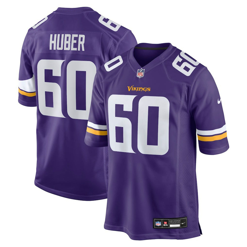 Joe Huber Minnesota Vikings Team Game Jersey - Purple Jerseys