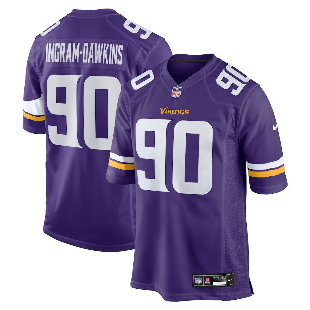 Tyrion Ingram-Dawkins Minnesota Vikings Team Game Jersey - Purple Jerseys