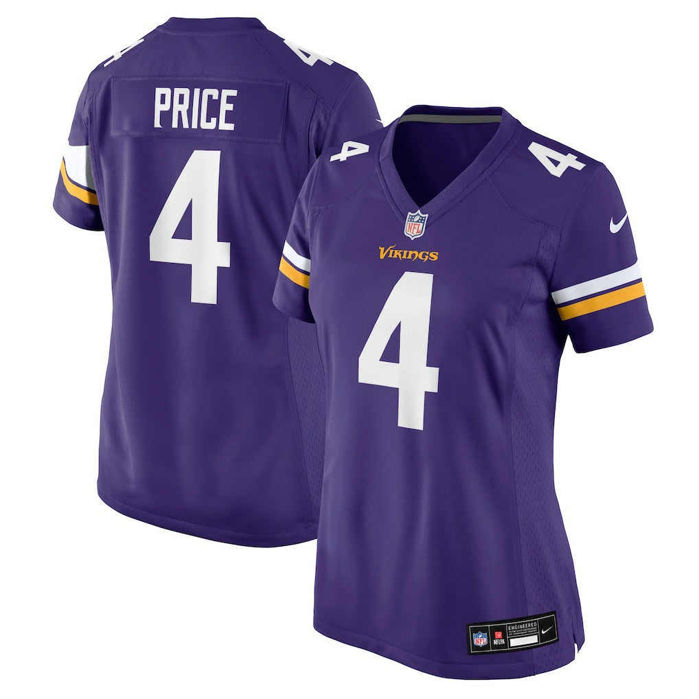 Myles Price Minnesota Vikings Women's Team Game Jersey - Purple Jerseys