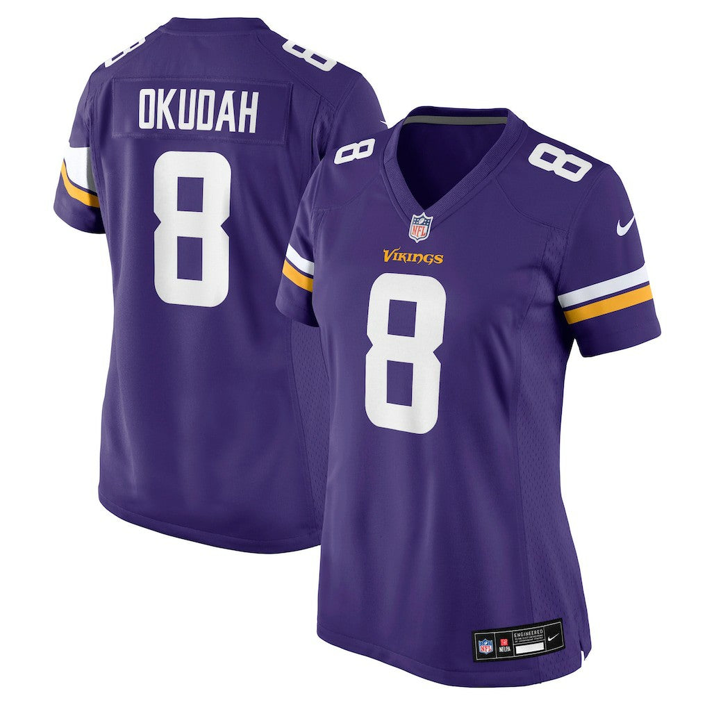 Jeff Okudah Minnesota Vikings Women's Team Game Jersey - Purple Jerseys