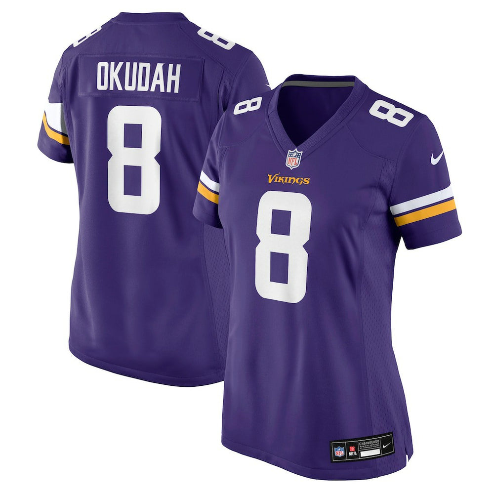 Jeff Okudah Minnesota Vikings Women's Team Game Jersey - Purple Jerseys